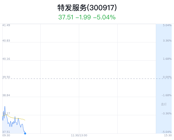 特发服务大跌5.04% 主力净流出2905万元  第1张