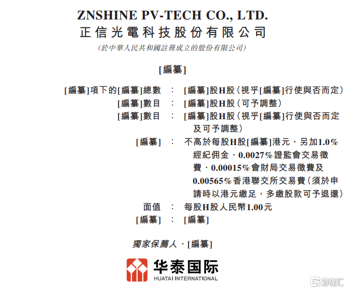 全球第三大光伏组件制造商正信光电递表港交所主板  第1张