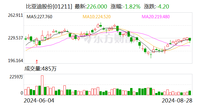 比亚迪上半年归母净利润同比增长24.44% 平均每日投入超1亿元用于研发  第2张